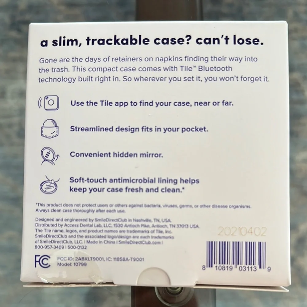Never-Used Smile Direct Club Purple TRACKABLE Retainer/Aligner Case - Picture 2 of 10